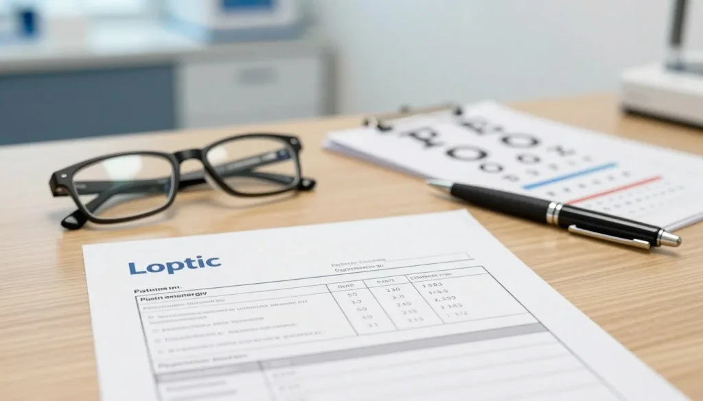 Ordonnance de lunettes