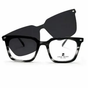 lunettes de vue avec clip solaire noir