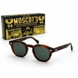Lunettes de soleil Moscot écaille à verres verts